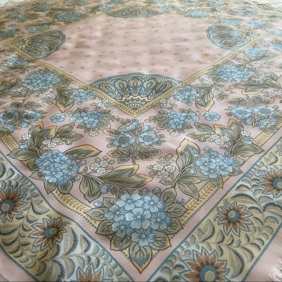 Echo, Vintage Princess Powderpuff Floral Silk Scarf - Picture 2 of 4